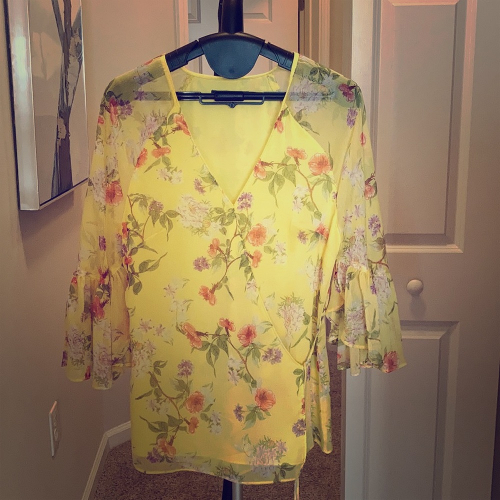 AUREN RALPH LAUREN Womens Floral Print Blouse